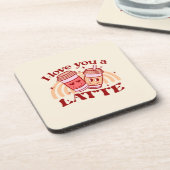 Ich Liebe dir einen Latein Getränkeuntersetzer (Linke Seite)