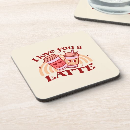 Ich Liebe dir einen Latein Getränkeuntersetzer (Linke Seite)