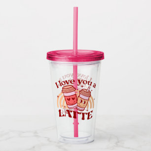 Ich Liebe dir einen Latein Niedlicher Kaffee-Pok Acryltrinkbecher