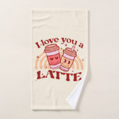 Ich Liebe dir einen Latein | Niedlicher Kaffee-Pok Badhandtuch Set (Handtuch)