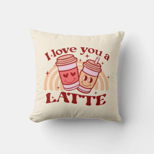 Ich Liebe dir einen Latein   Niedlicher Kaffee-Pok Kissen
