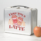 Ich Liebe dir einen Latein | Niedlicher Kaffee-Pok Metall Brotdose (Beispiel)