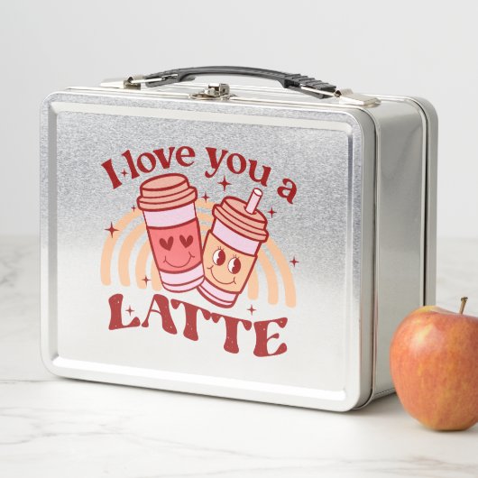 Ich Liebe dir einen Latein | Niedlicher Kaffee-Pok Metall Brotdose (Beispiel)