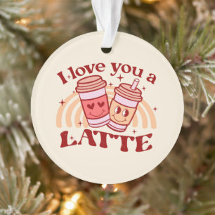 Ich Liebe dir einen Latein   Niedlicher Kaffee-Pok Ornament