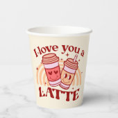 Ich Liebe dir einen Latein | Niedlicher Kaffee-Pok Pappbecher (Rückseite)