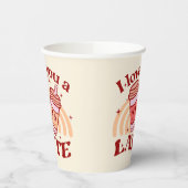 Ich Liebe dir einen Latein | Niedlicher Kaffee-Pok Pappbecher (Links)