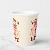 Ich Liebe dir einen Latein | Niedlicher Kaffee-Pok Pappbecher (Rechts)