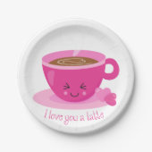 Ich Liebe dir einen Latein Pappteller (Vorderseite)