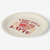 Ich Liebe dir einen Latein Pappteller (Schrägansicht)