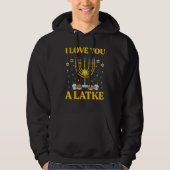 Ich Liebe dir einen Latke Funny jwish Pub Hanukkah Hoodie (Vorderseite)
