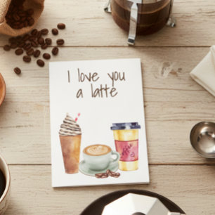 Ich Liebe dir einen Latte-Kaffee Lover Valentine Karte