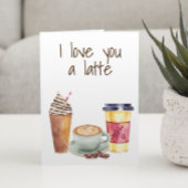 Ich Liebe dir einen Latte-Kaffee Lover Valentine Karte