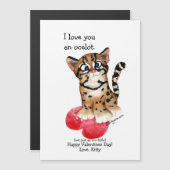 Ich Liebe dir einen Ozelot Magnetkarte (Vorne/Hinten)