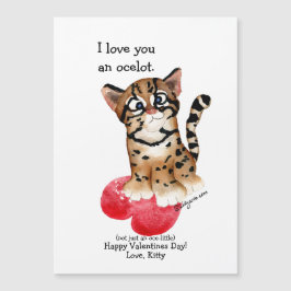 Ich Liebe dir einen Ozelot Magnetkarte