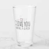 Ich Liebe dir einen Stall und einen Hahn Glas (Rückseite)