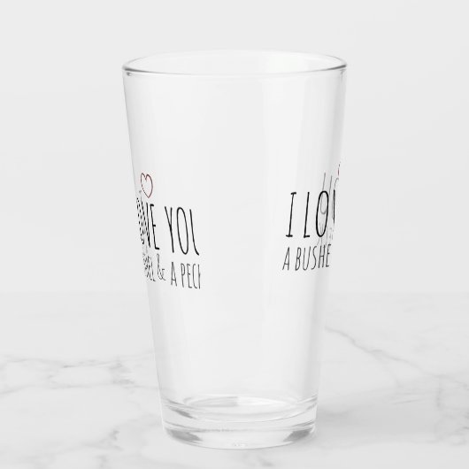 Ich Liebe dir einen Stall und einen Hahn Glas (Links)