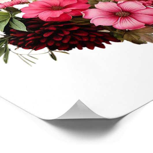 Ich Liebe dir einen Stall und einen Hahn Poster (Ecke)