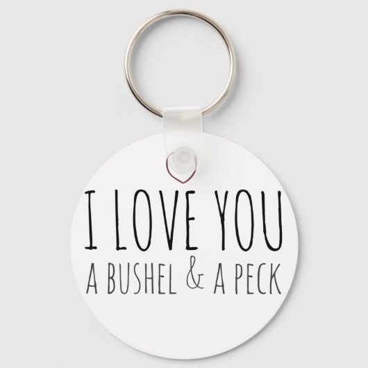 Ich Liebe dir einen Stall und einen Hahn Schlüsselanhänger (Vorderseite)