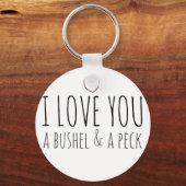 Ich Liebe dir einen Stall und einen Hahn Schlüsselanhänger (Vorderseite)