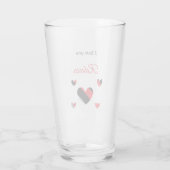 Ich Liebe dir farbenfrohe Herzen weiß Glas (Rückseite)