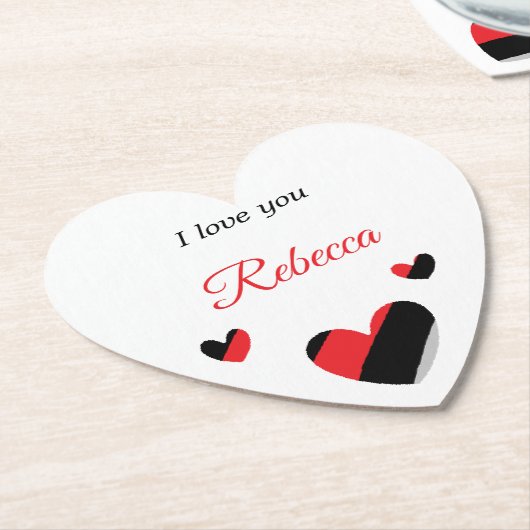 Ich Liebe dir farbenfrohe Herzen weiß Untersetzer (angewinkelt)