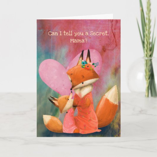 Ich Liebe dir für immer Mama-Fuchs Karte (Vorderseite)