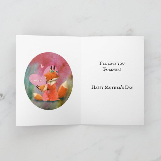 Ich Liebe dir für immer Mama-Fuchs Karte (Innenseite)