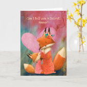 Ich Liebe dir für immer Mama-Fuchs Karte (Gelbe Blume)