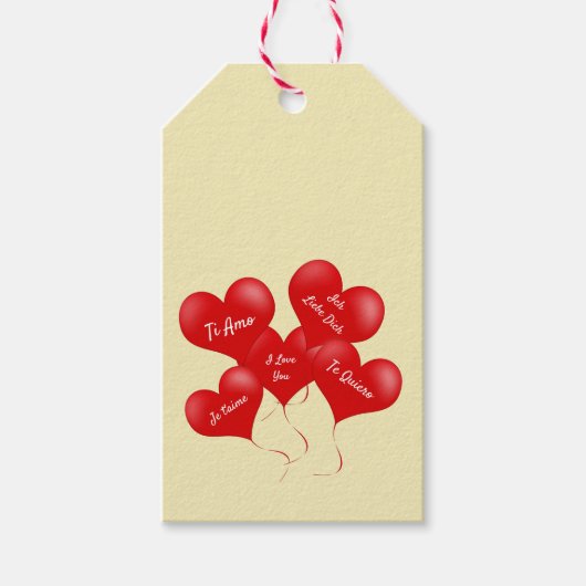 Ich Liebe dir Geschenkmarke Geschenkanhänger (Vorderseite)