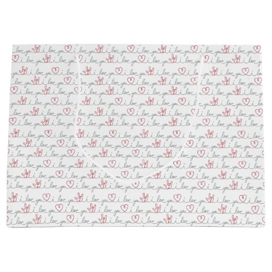 Ich Liebe dir Geschenktasche Große Geschenktüte (Vorderseite)