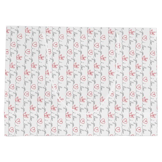 Ich Liebe dir Geschenktasche Große Geschenktüte (Rückseite)