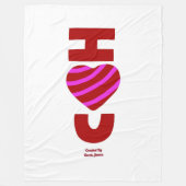 Ich Liebe dir große Fleecedecke (Vorderseite)