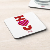 Ich Liebe dir harten Untersetzer aus Kunststoff (Linke Seite)