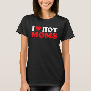 Ich Liebe dir heiße Mamas. Red Heart Retro Quote T-Shirt