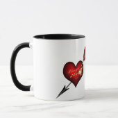 Ich Liebe dir Herz und Pfeil Tasse (Links)