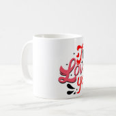 Ich Liebe dir Kaffee Tasse (Vorderseite Links)