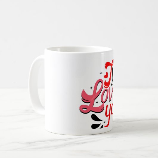 Ich Liebe dir Kaffee Tasse (Vorderseite Links)