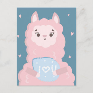 Ich Liebe dir Lama-Postkarte Postkarte