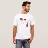 Ich Liebe dir lange Dackel lustig T-Shirt (Vorne ganz)