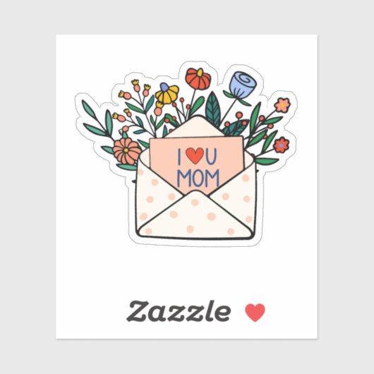 Ich Liebe dir Mama Aufkleber (Blatt)