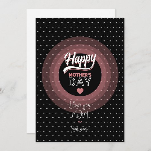 Ich Liebe dir Mama Einladung (Vorne/Hinten)