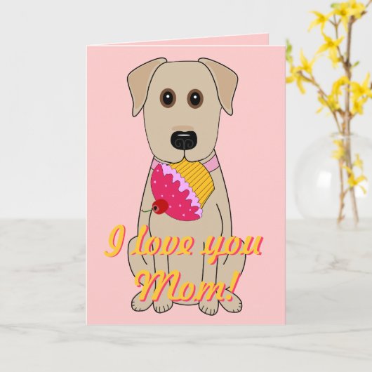 Ich Liebe dir Mama! Karte (Gelbe Blume)