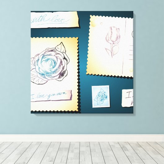 Ich Liebe dir Mama, Leinwand (Insitu (Holzboden))