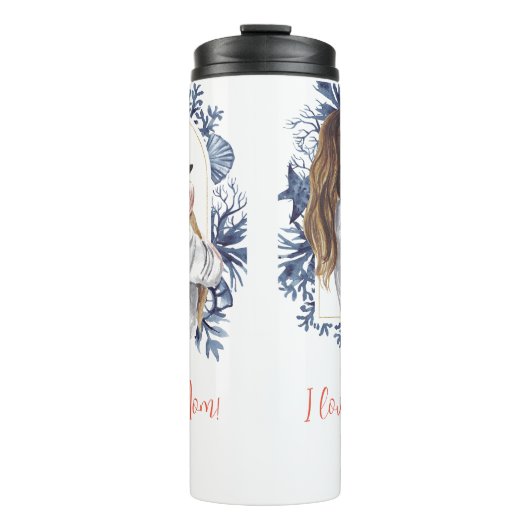 "Ich Liebe dir Mama!" Mutter und Hund Thermosbecher (Vorderseite)