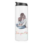 "Ich Liebe dir Mama!" Mutter und Kind Thermosbecher (Nach rechts gedreht)