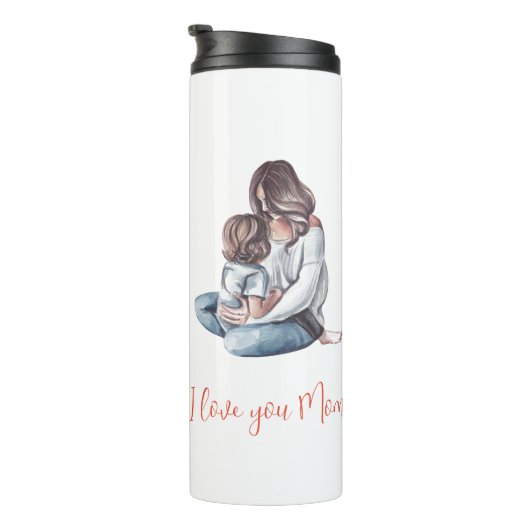 "Ich Liebe dir Mama!" Mutter und Kind Thermosbecher (Nach rechts gedreht)