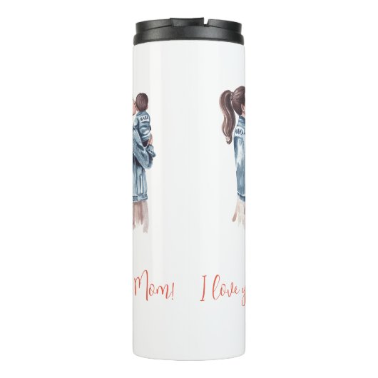 "Ich Liebe dir Mama!" Mutter und Kind Thermosbecher (Rückseite)