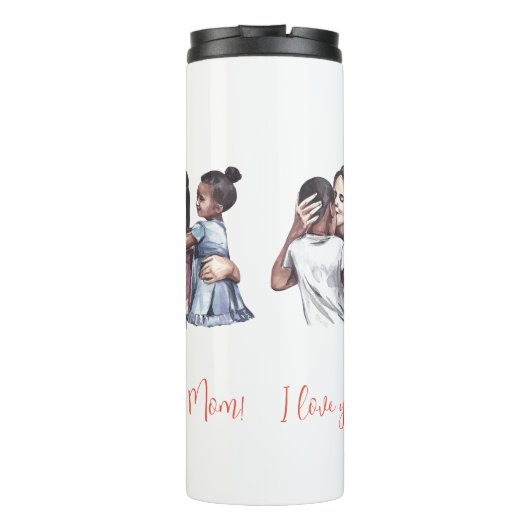 "Ich Liebe dir Mama!" Mutter und Kind Thermosbecher (Rückseite)