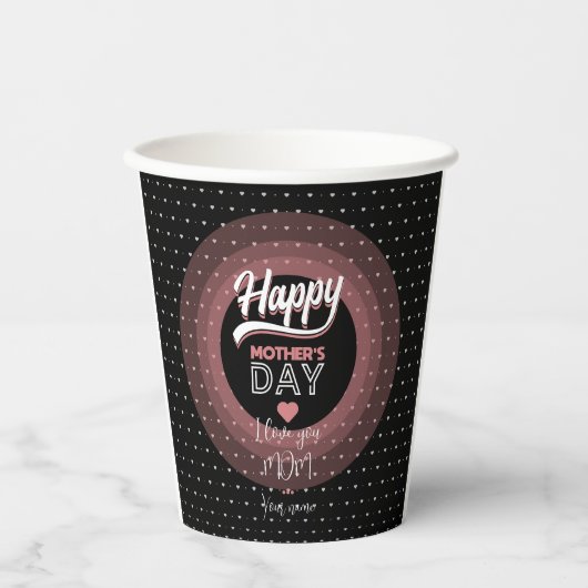 Ich Liebe dir Mama Pappbecher (Vorderseite)