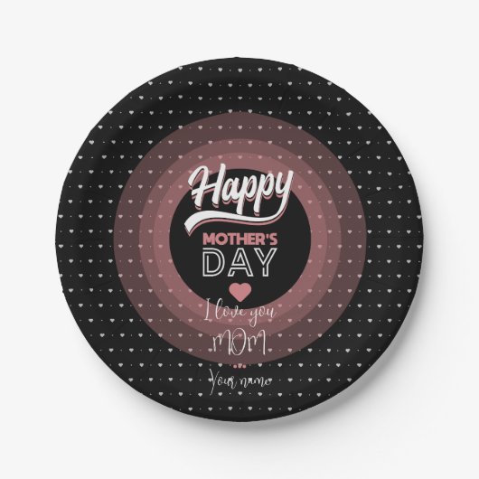 Ich Liebe dir Mama Pappteller (Vorderseite)